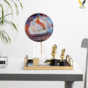 Đá cẩm thạch nghệ thuật kết hợp bình cắm hoa