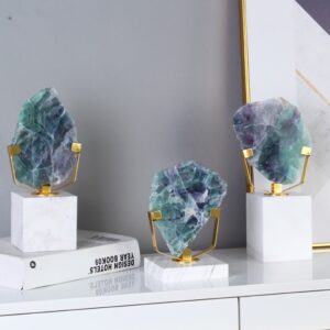 Bộ ba đá thạch anh tự nhiên decor nội thất