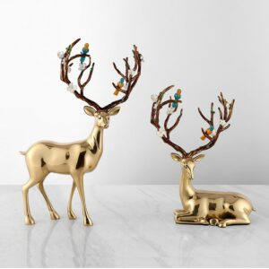 Mô hình con hươu bằng đồng cao cấp