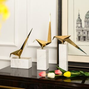 Mô hình hạc giấy trang trí bằng kim loại cao cấp