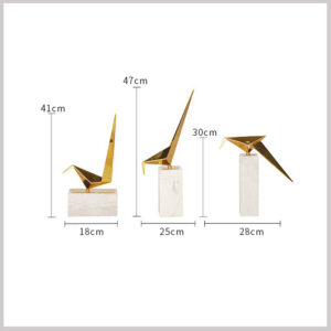 Mô hình hạc giấy trang trí bằng kim loại cao cấp