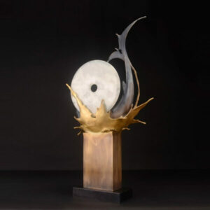 Tượng cá chép ôm đồng điếu sang trọng