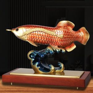 Tượng cá rồng ngậm tiền sang trọng